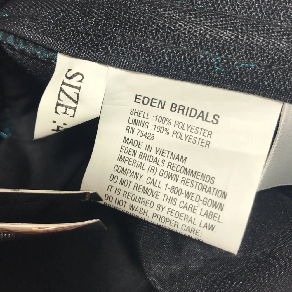 Eden Maids Teal Shimmer Two Piece Halter Maxi Dress Size 4